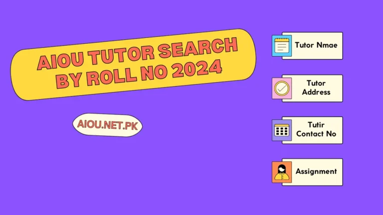 AIOU Tutor Search by Roll No