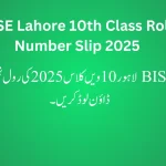 BISE Lahore 10th Class Roll Number Slip 2025