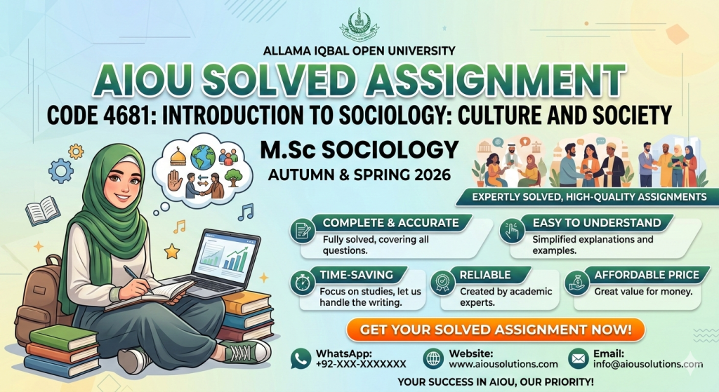 AIOU Solved Assignment Code 4681