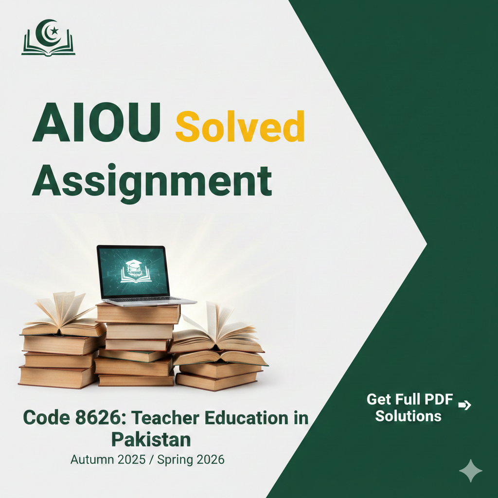 AIOU Solved Assignment Code 8626