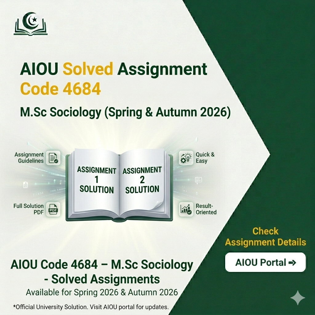 AIOU Solved Assignment Code 4684 - AIOU Learning Resources AIOU Solved Assignment Code 4684